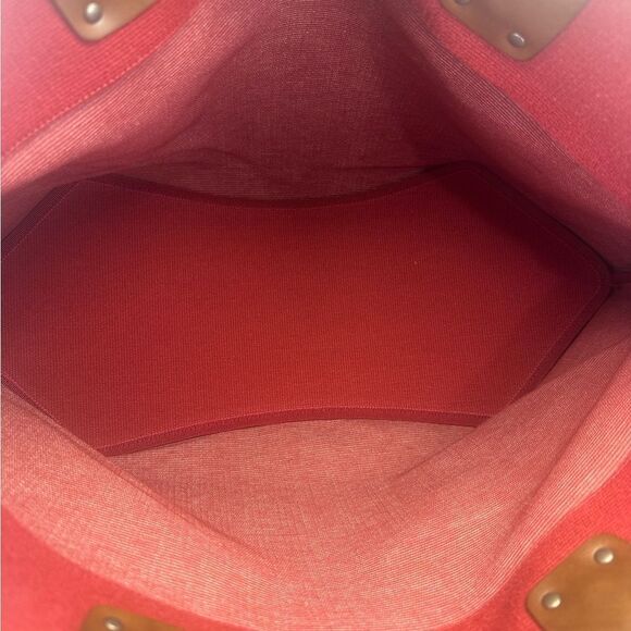 Bottega Veneta Large Red Canvas Chain Tote - Picture 8 of 11